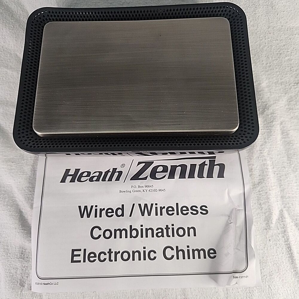 Doorbell Heath Zenith Designer Wired / Battery Wireless 10 Tunes DC-3344 READ